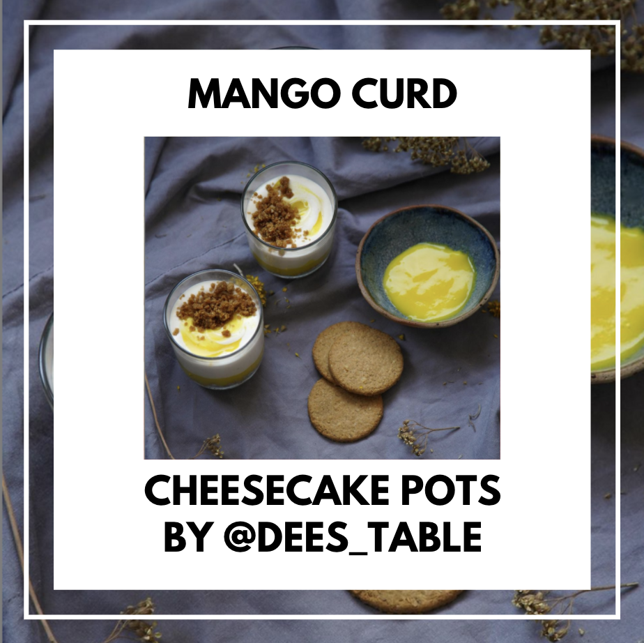 Mango Curd Cheesecake Pots